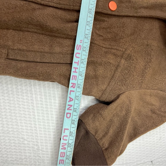 Yoki Brown Puffer Jacket with Orange Accents - Picture 7 of 7